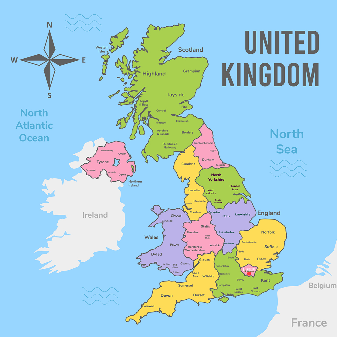 UK Map of fulfilment centres